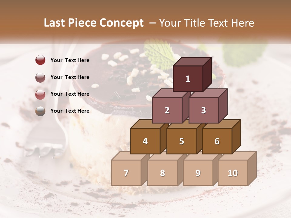 A Piece Of Cake On A Plate With A Spoon PowerPoint Template