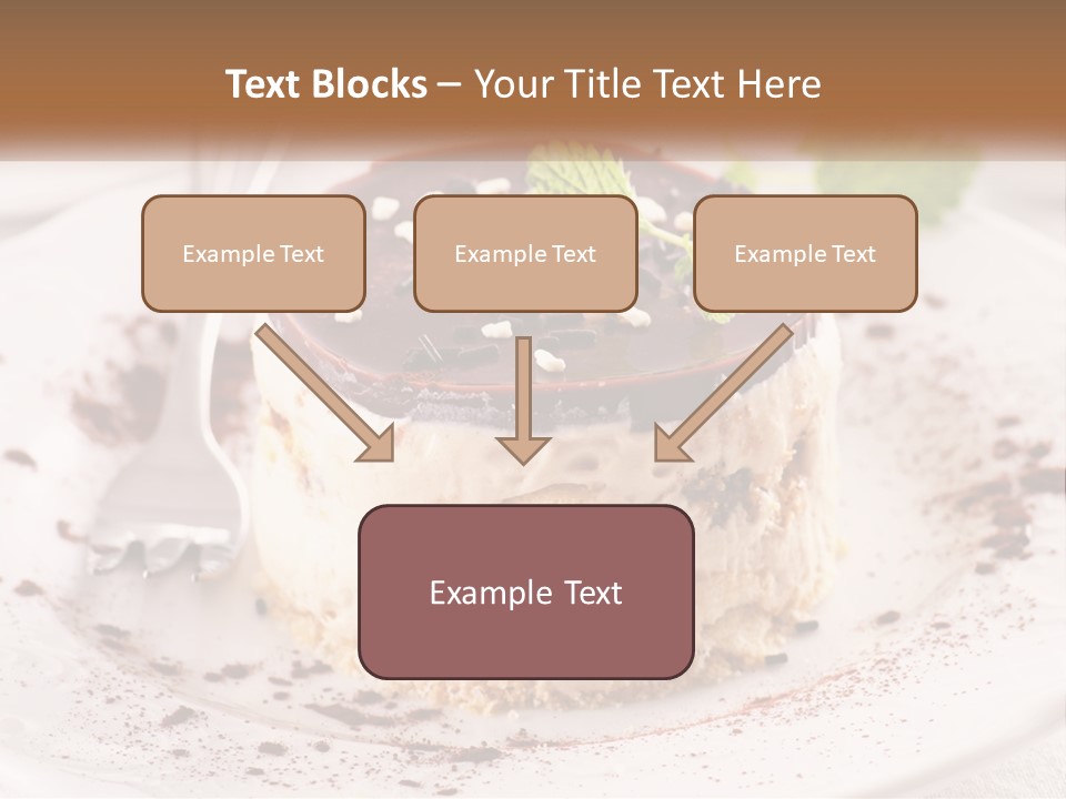 A Piece Of Cake On A Plate With A Spoon PowerPoint Template