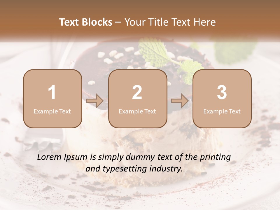 A Piece Of Cake On A Plate With A Spoon PowerPoint Template