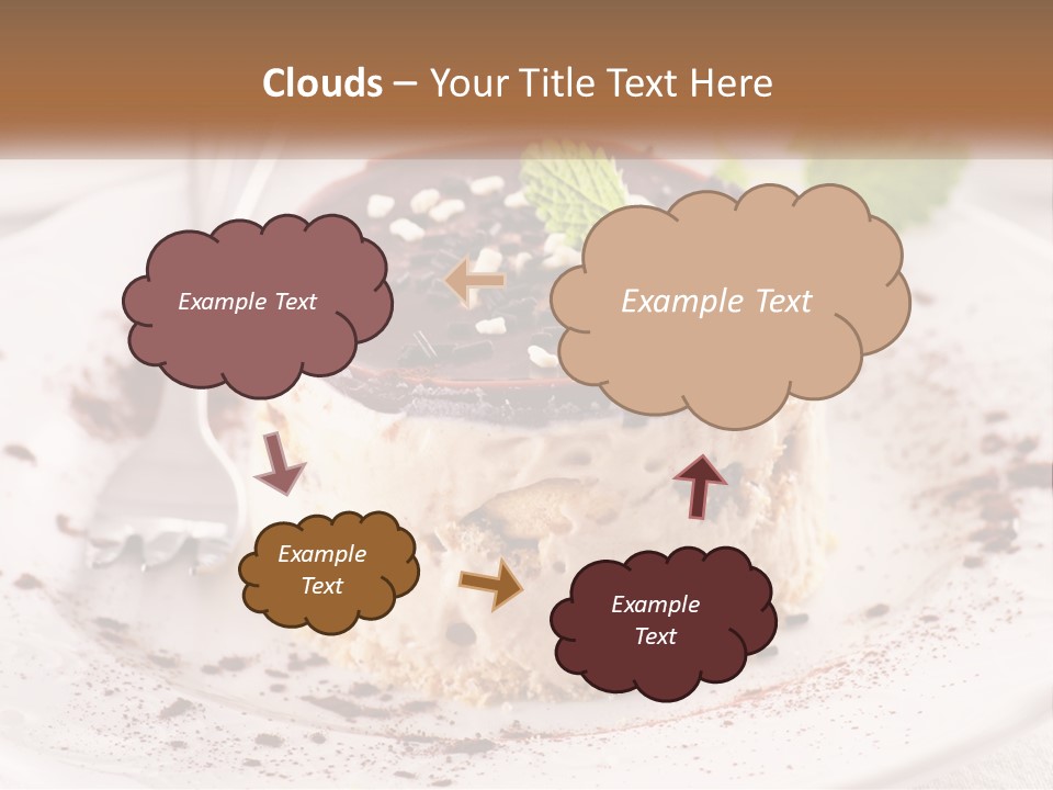 A Piece Of Cake On A Plate With A Spoon PowerPoint Template