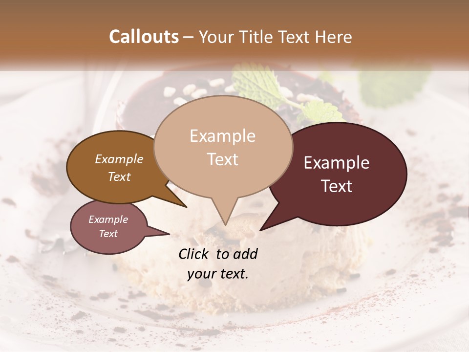 A Piece Of Cake On A Plate With A Spoon PowerPoint Template