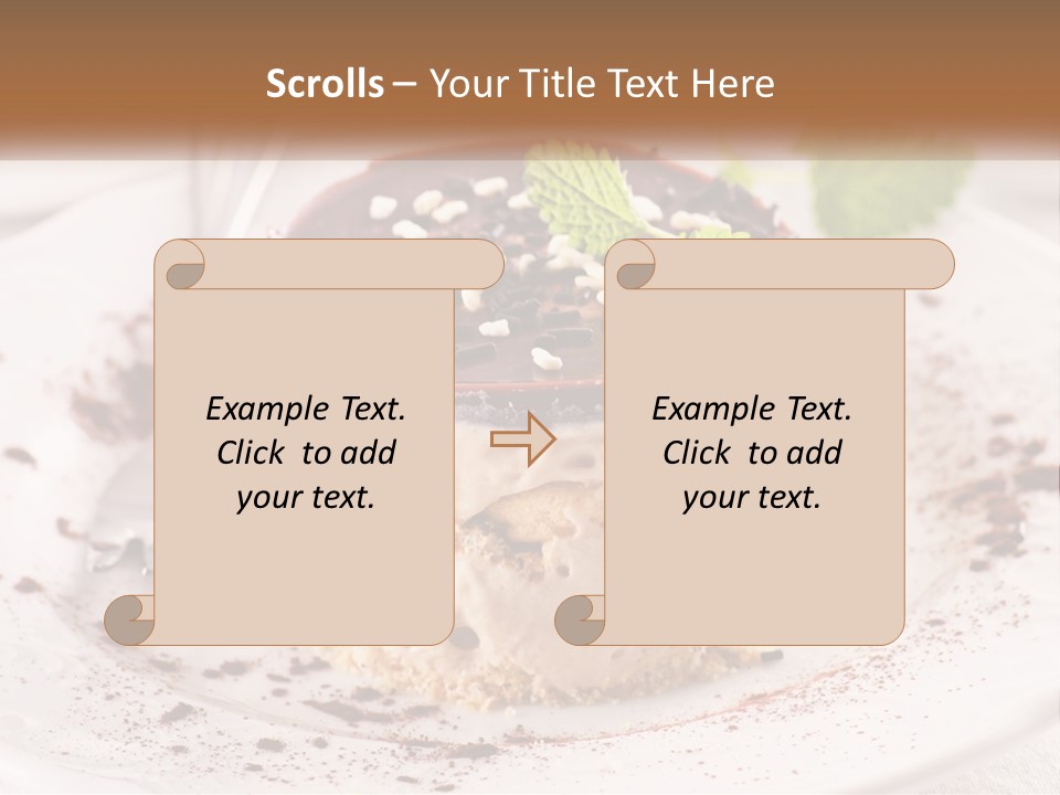 A Piece Of Cake On A Plate With A Spoon PowerPoint Template