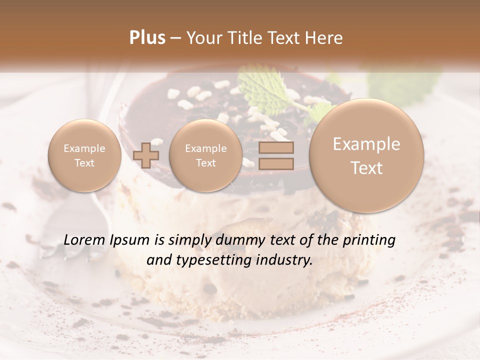 A Piece Of Cake On A Plate With A Spoon PowerPoint Template