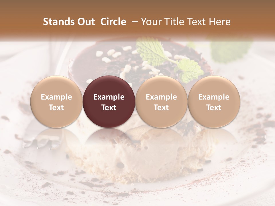 A Piece Of Cake On A Plate With A Spoon PowerPoint Template