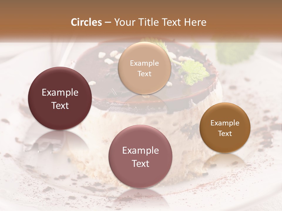 A Piece Of Cake On A Plate With A Spoon PowerPoint Template