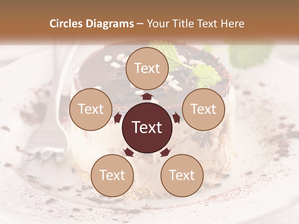 A Piece Of Cake On A Plate With A Spoon PowerPoint Template