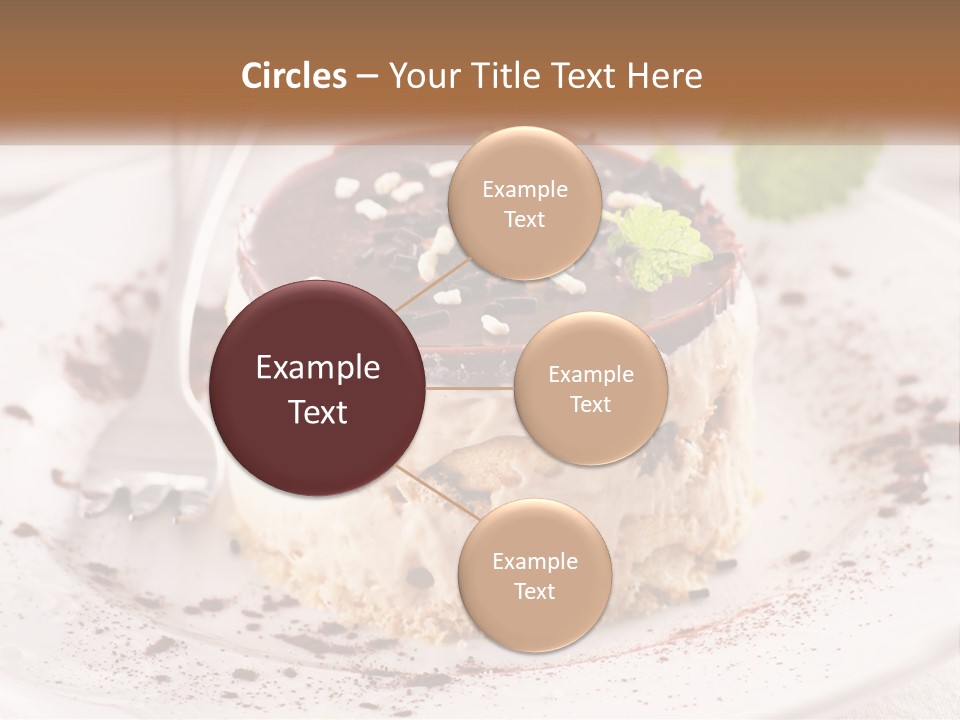 A Piece Of Cake On A Plate With A Spoon PowerPoint Template