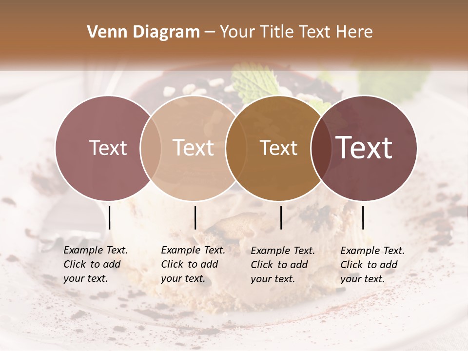 A Piece Of Cake On A Plate With A Spoon PowerPoint Template