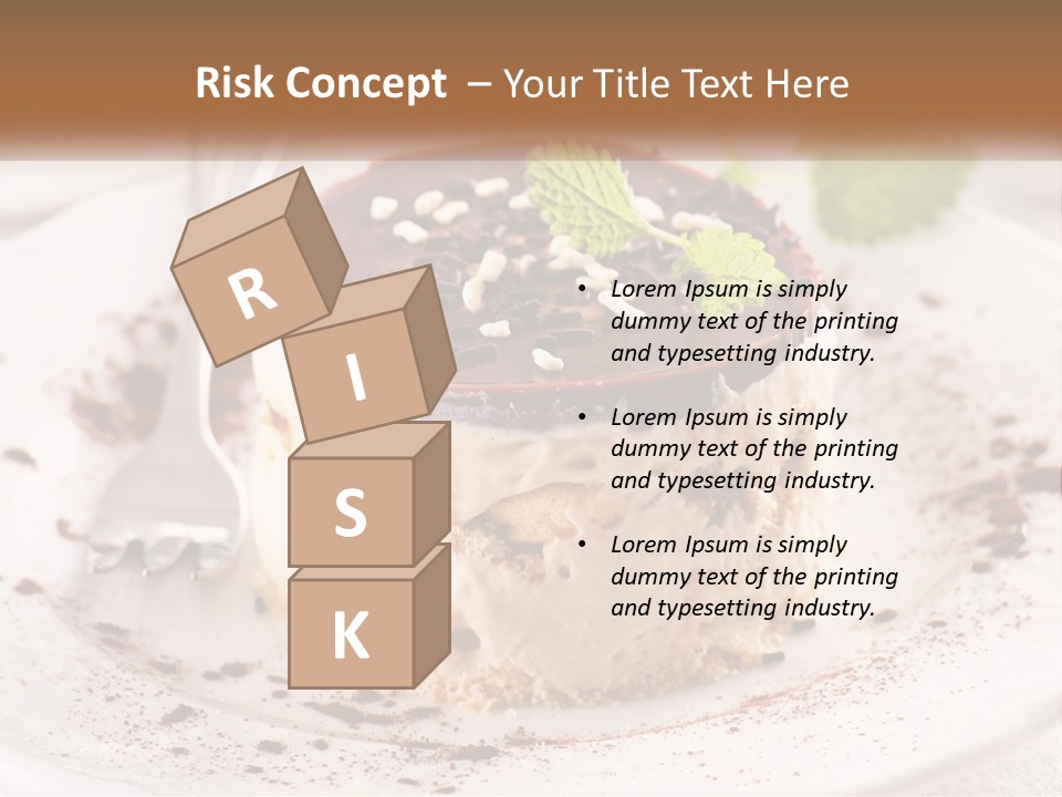 A Piece Of Cake On A Plate With A Spoon PowerPoint Template
