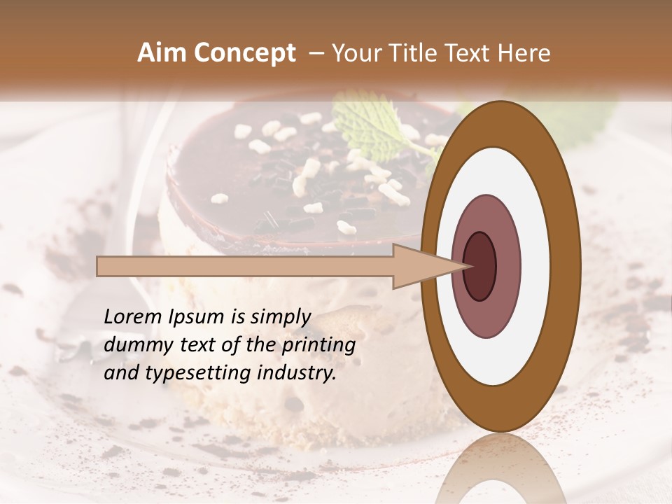 A Piece Of Cake On A Plate With A Spoon PowerPoint Template