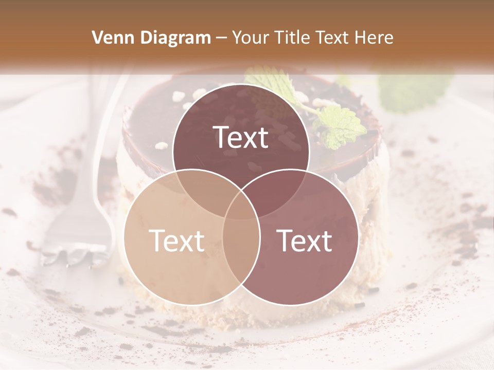A Piece Of Cake On A Plate With A Spoon PowerPoint Template
