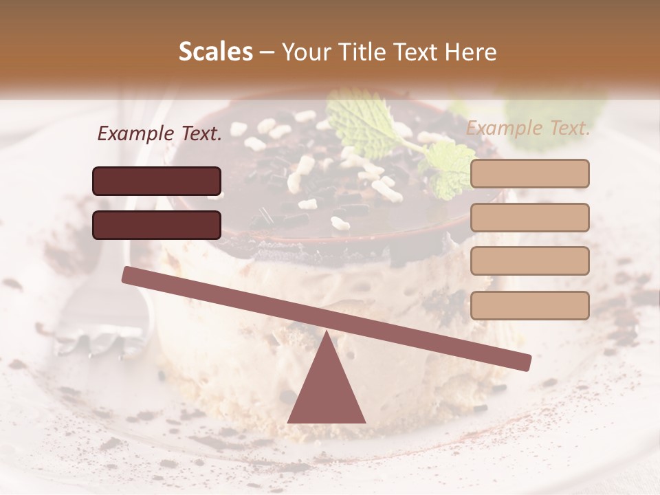 A Piece Of Cake On A Plate With A Spoon PowerPoint Template