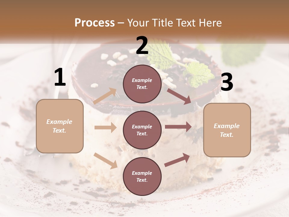 A Piece Of Cake On A Plate With A Spoon PowerPoint Template