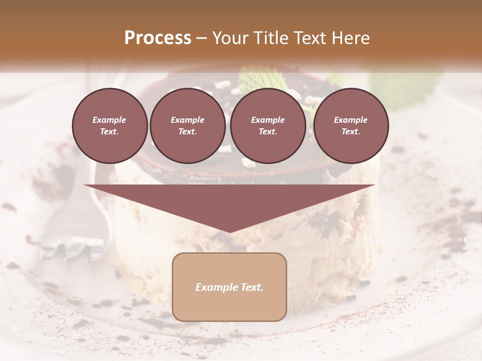 A Piece Of Cake On A Plate With A Spoon PowerPoint Template