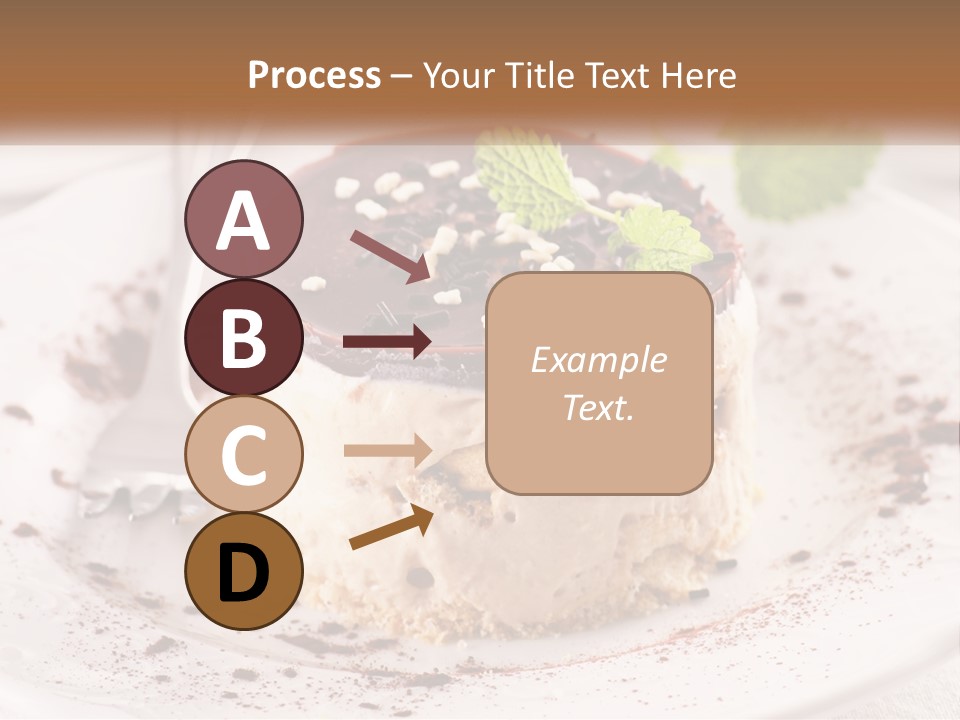 A Piece Of Cake On A Plate With A Spoon PowerPoint Template