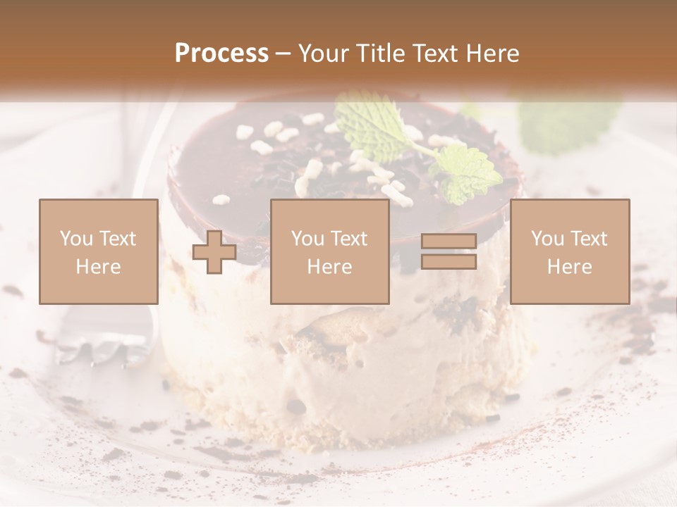 A Piece Of Cake On A Plate With A Spoon PowerPoint Template