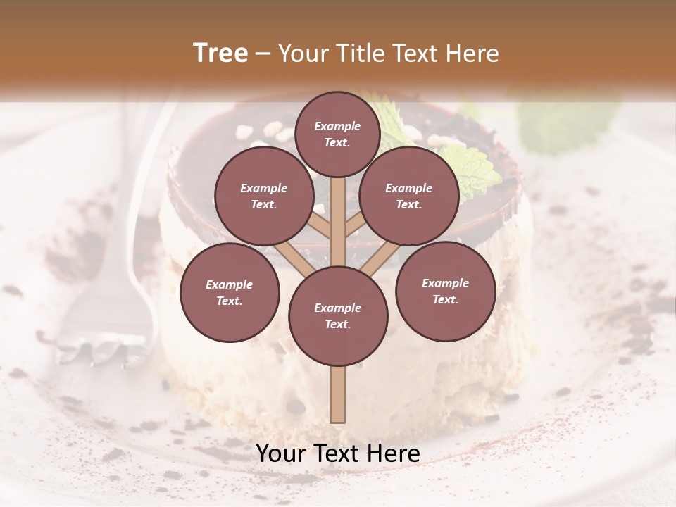 A Piece Of Cake On A Plate With A Spoon PowerPoint Template
