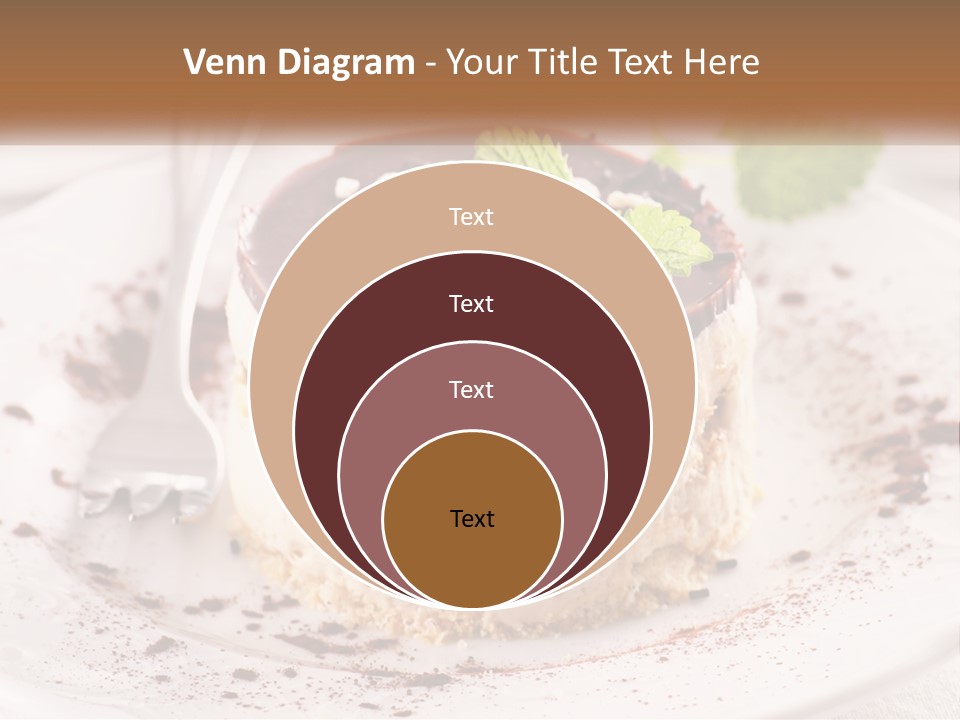 A Piece Of Cake On A Plate With A Spoon PowerPoint Template