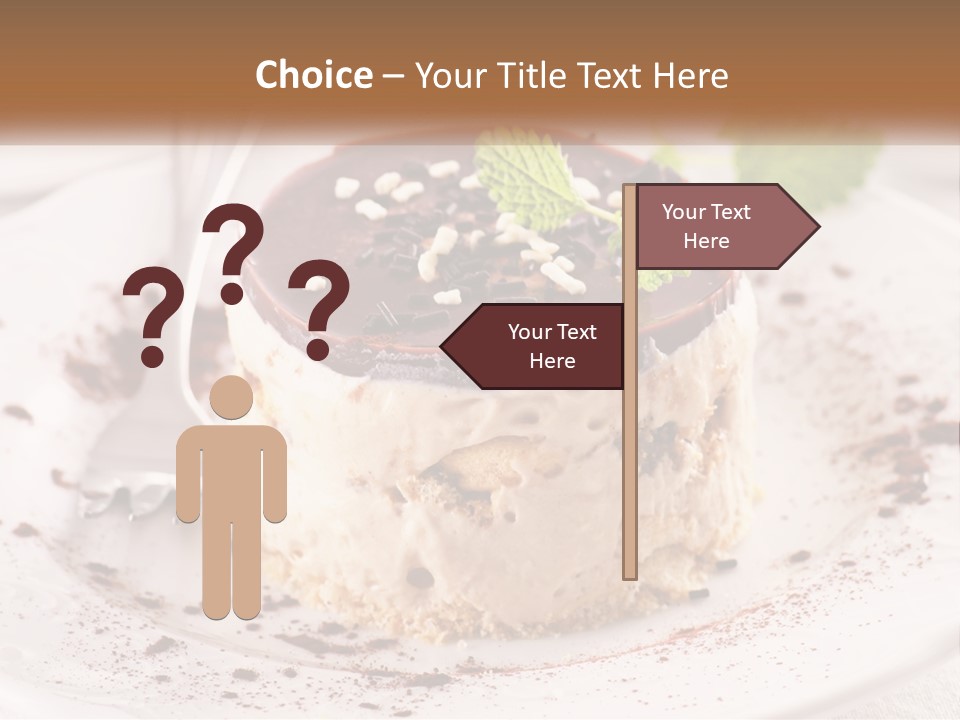 A Piece Of Cake On A Plate With A Spoon PowerPoint Template