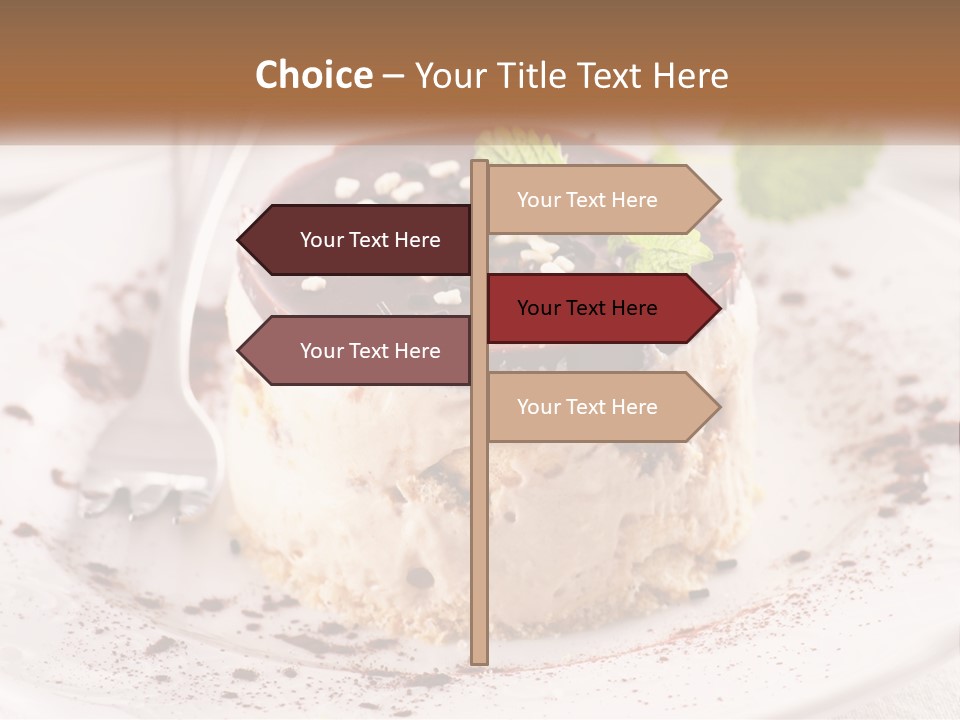 A Piece Of Cake On A Plate With A Spoon PowerPoint Template