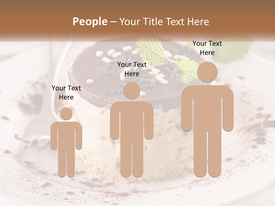 A Piece Of Cake On A Plate With A Spoon PowerPoint Template