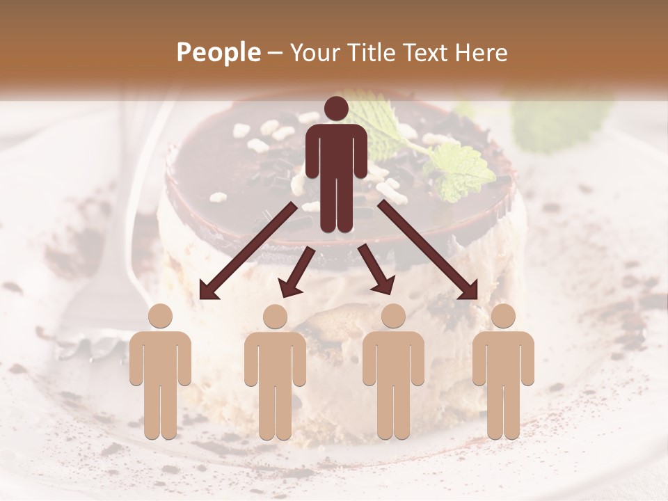 A Piece Of Cake On A Plate With A Spoon PowerPoint Template