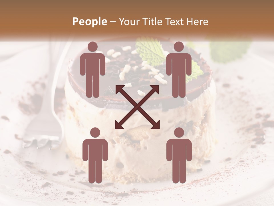 A Piece Of Cake On A Plate With A Spoon PowerPoint Template