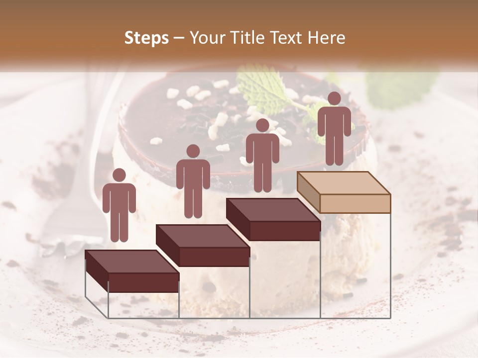 A Piece Of Cake On A Plate With A Spoon PowerPoint Template