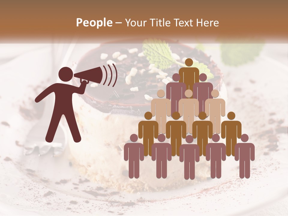 A Piece Of Cake On A Plate With A Spoon PowerPoint Template