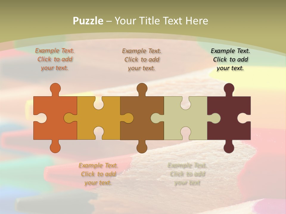 A Group Of Colored Pencils With A Green Background PowerPoint Template