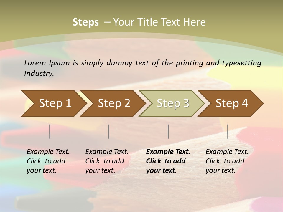 A Group Of Colored Pencils With A Green Background PowerPoint Template