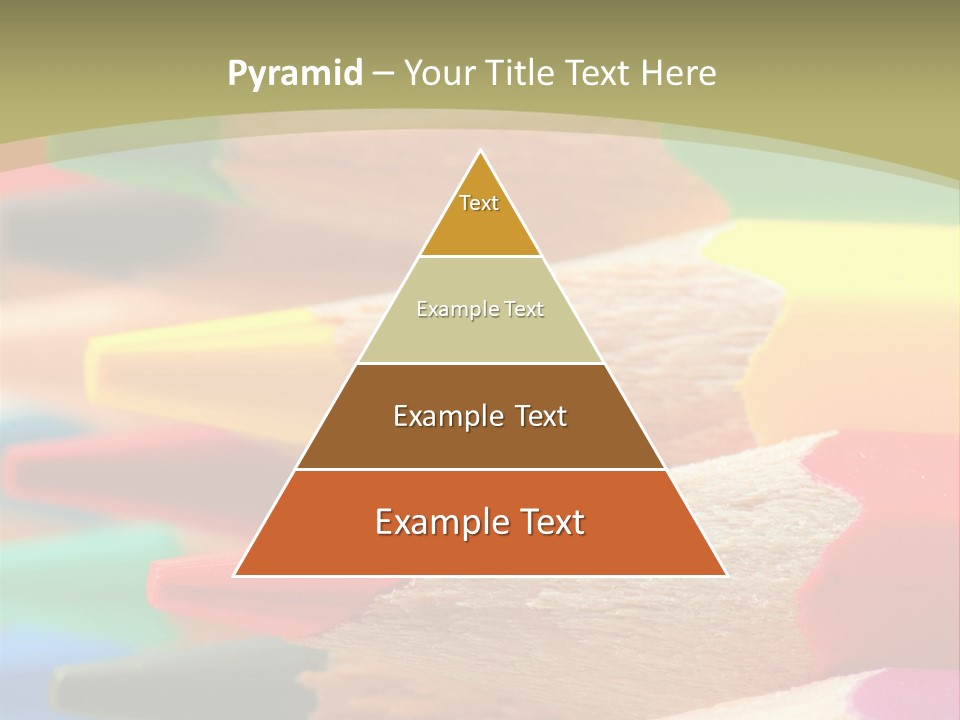 A Group Of Colored Pencils With A Green Background PowerPoint Template