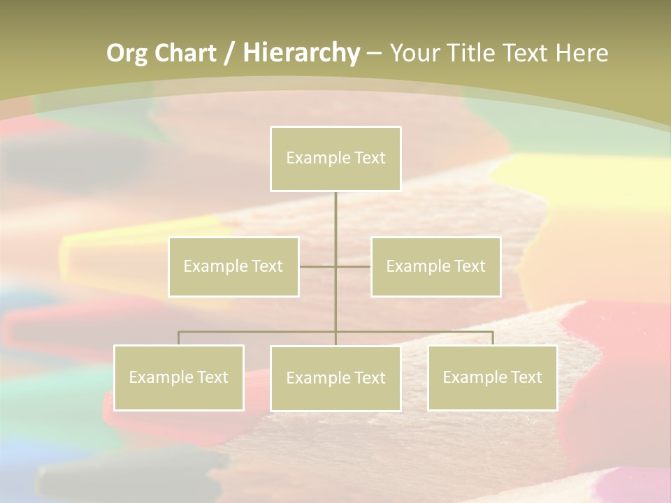 A Group Of Colored Pencils With A Green Background PowerPoint Template