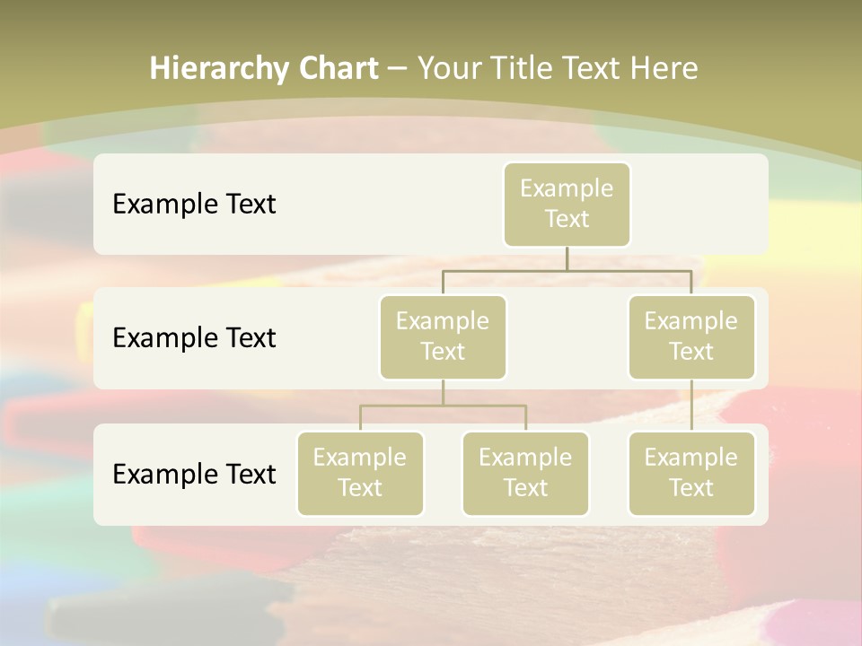 A Group Of Colored Pencils With A Green Background PowerPoint Template