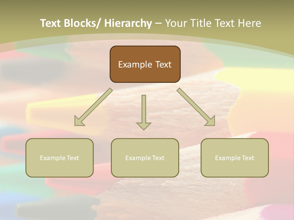 A Group Of Colored Pencils With A Green Background PowerPoint Template