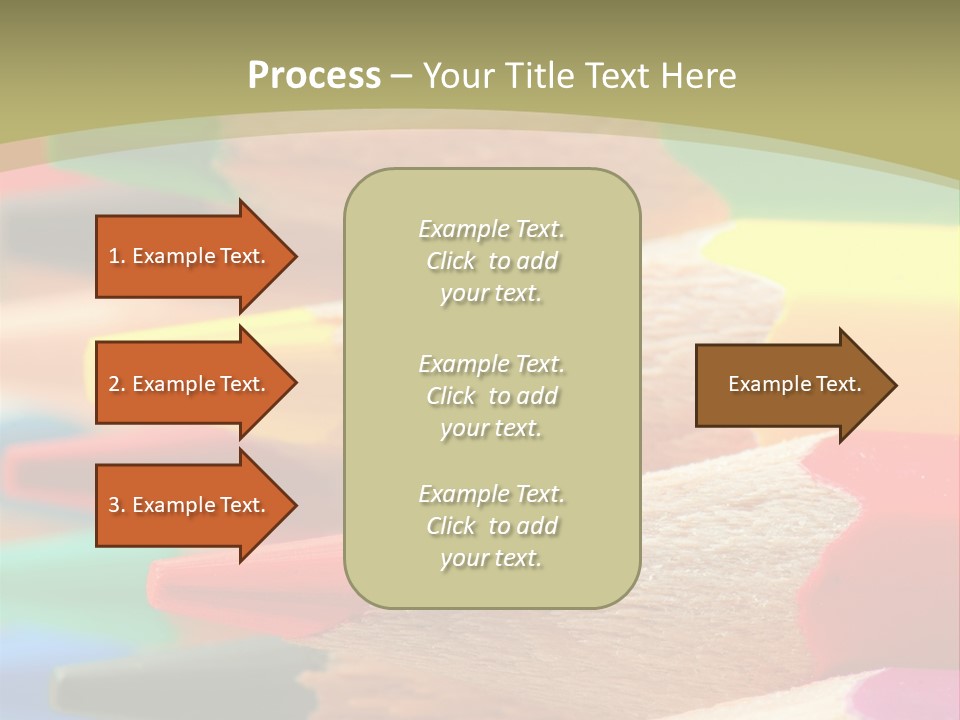 A Group Of Colored Pencils With A Green Background PowerPoint Template