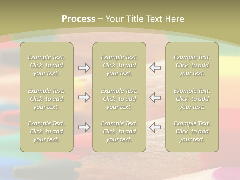A Group Of Colored Pencils With A Green Background PowerPoint Template
