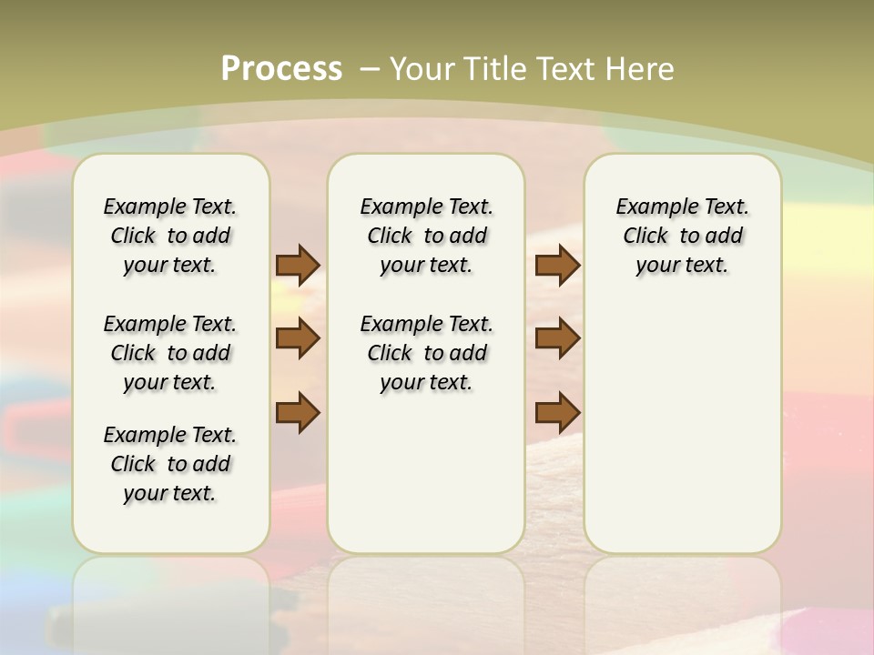 A Group Of Colored Pencils With A Green Background PowerPoint Template