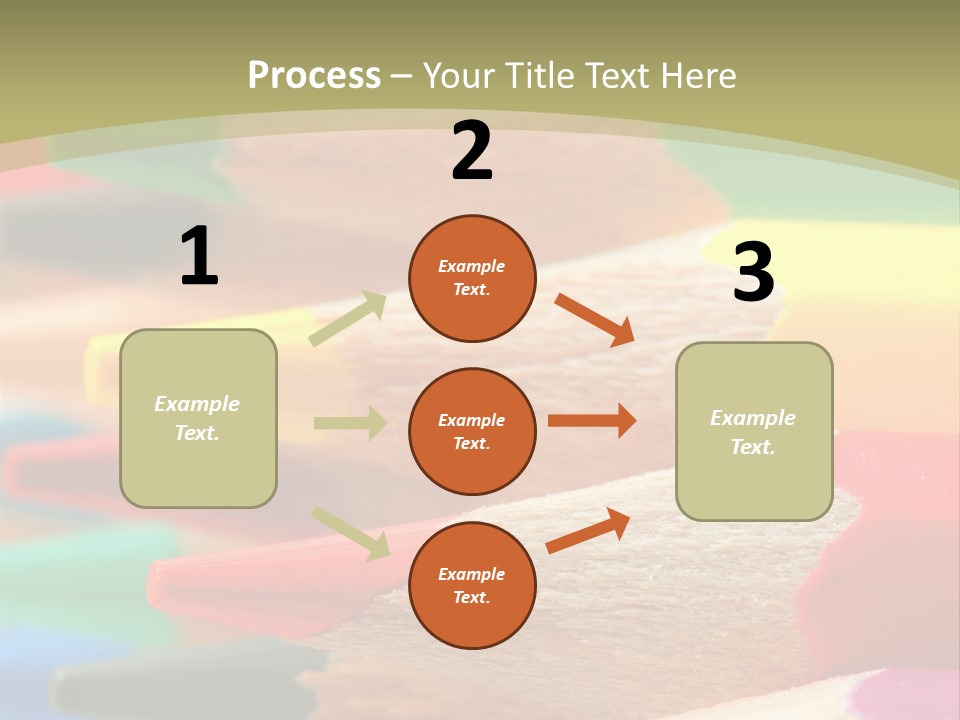 A Group Of Colored Pencils With A Green Background PowerPoint Template
