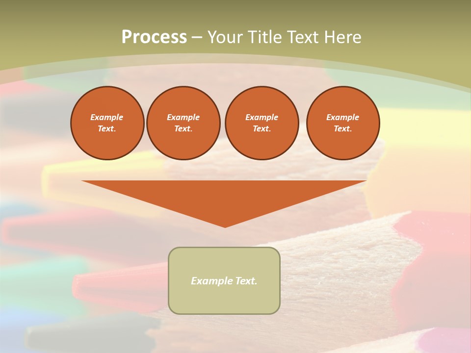 A Group Of Colored Pencils With A Green Background PowerPoint Template
