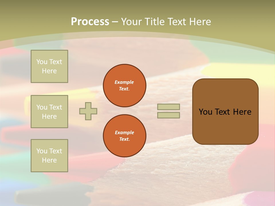 A Group Of Colored Pencils With A Green Background PowerPoint Template