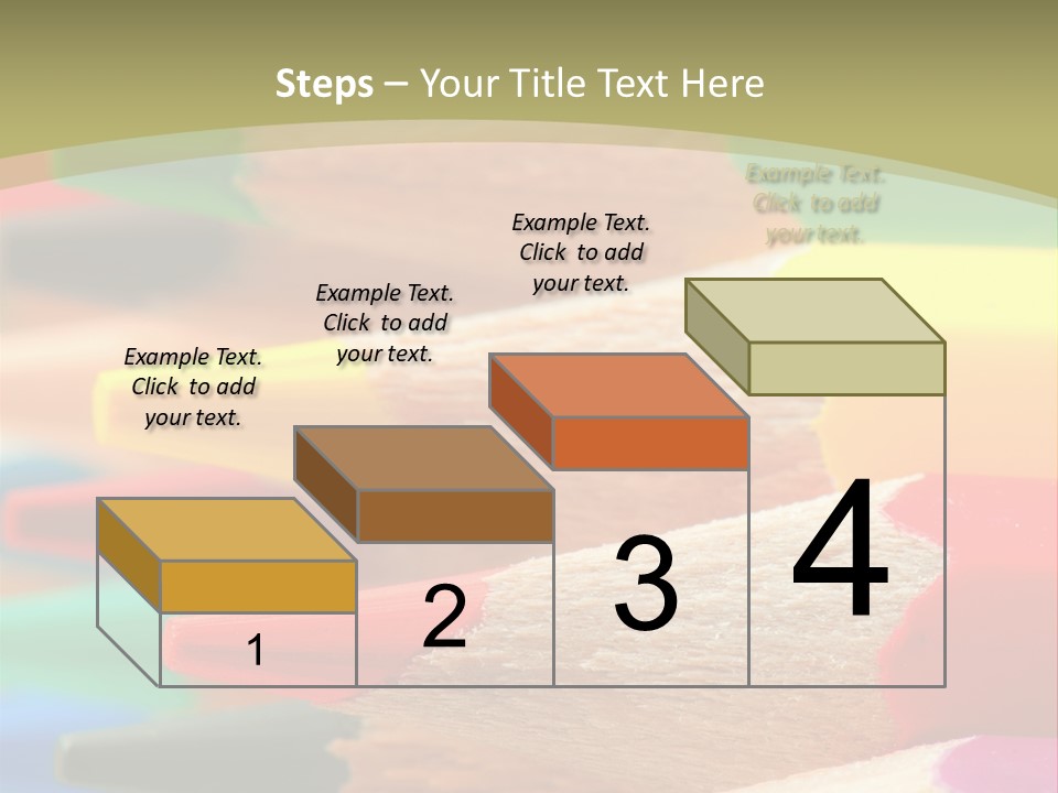 A Group Of Colored Pencils With A Green Background PowerPoint Template