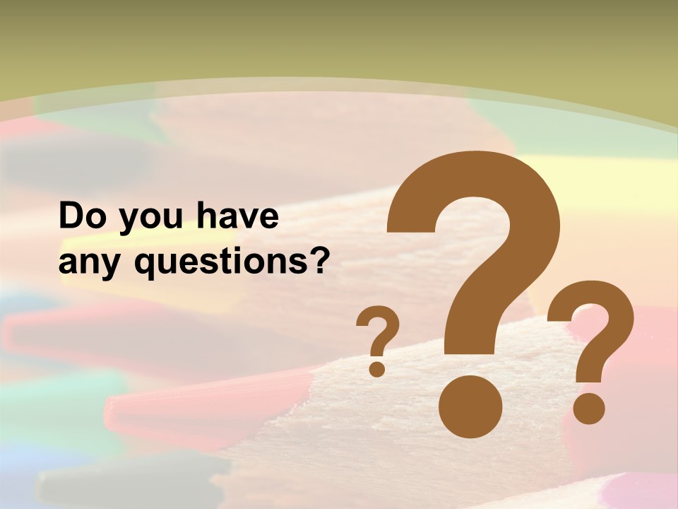 A Group Of Colored Pencils With A Green Background PowerPoint Template