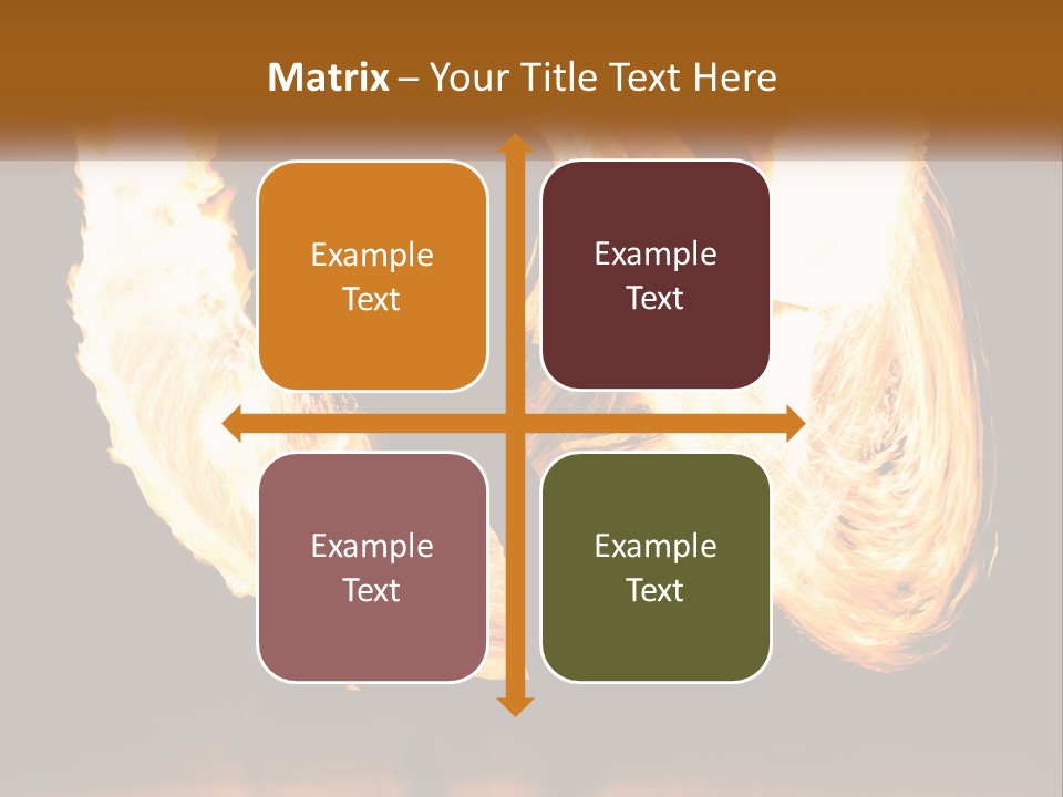 A Couple Of People That Are Holding Fire PowerPoint Template