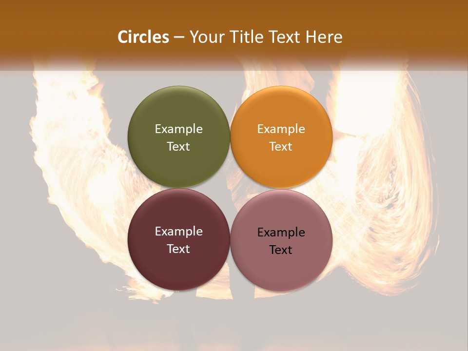 A Couple Of People That Are Holding Fire PowerPoint Template