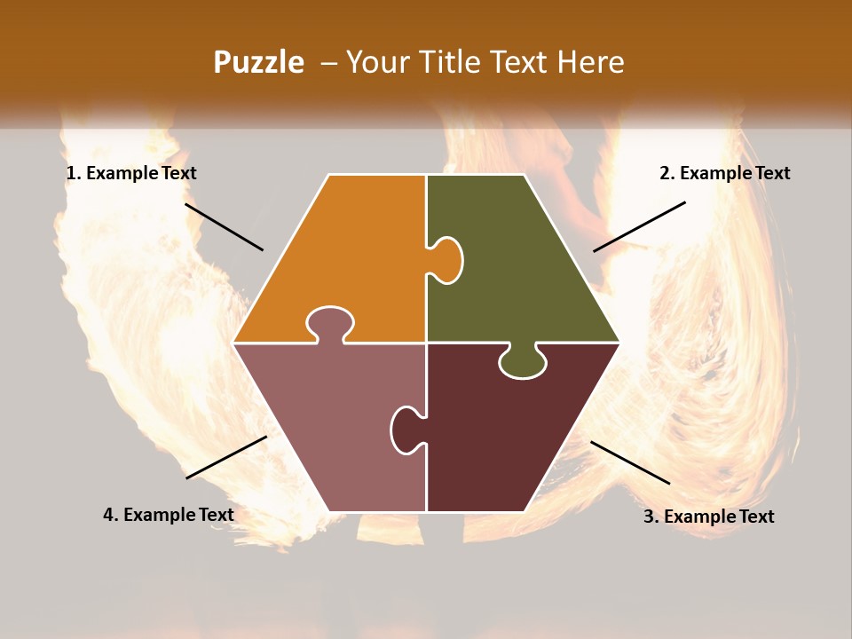 A Couple Of People That Are Holding Fire PowerPoint Template