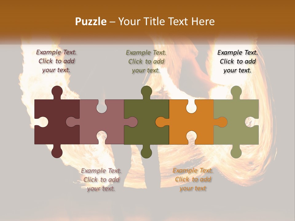 A Couple Of People That Are Holding Fire PowerPoint Template