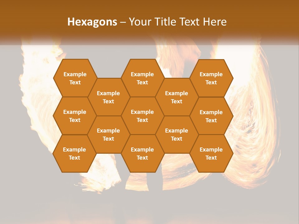 A Couple Of People That Are Holding Fire PowerPoint Template