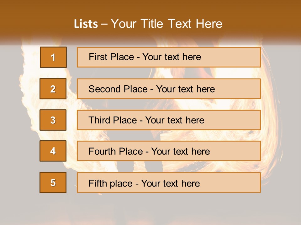 A Couple Of People That Are Holding Fire PowerPoint Template