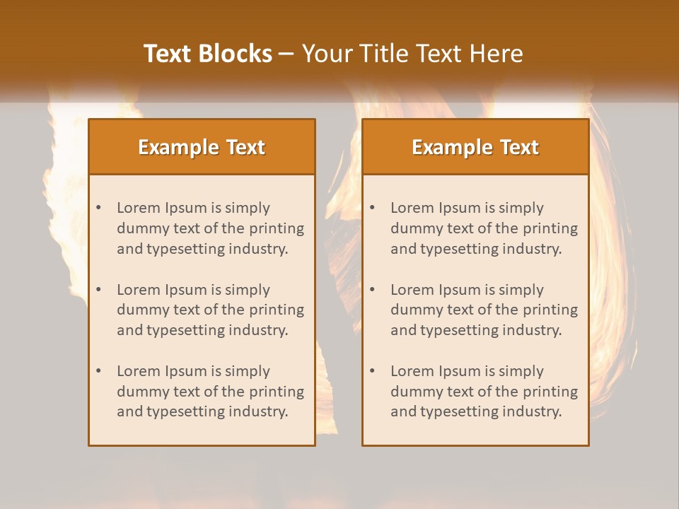 A Couple Of People That Are Holding Fire PowerPoint Template